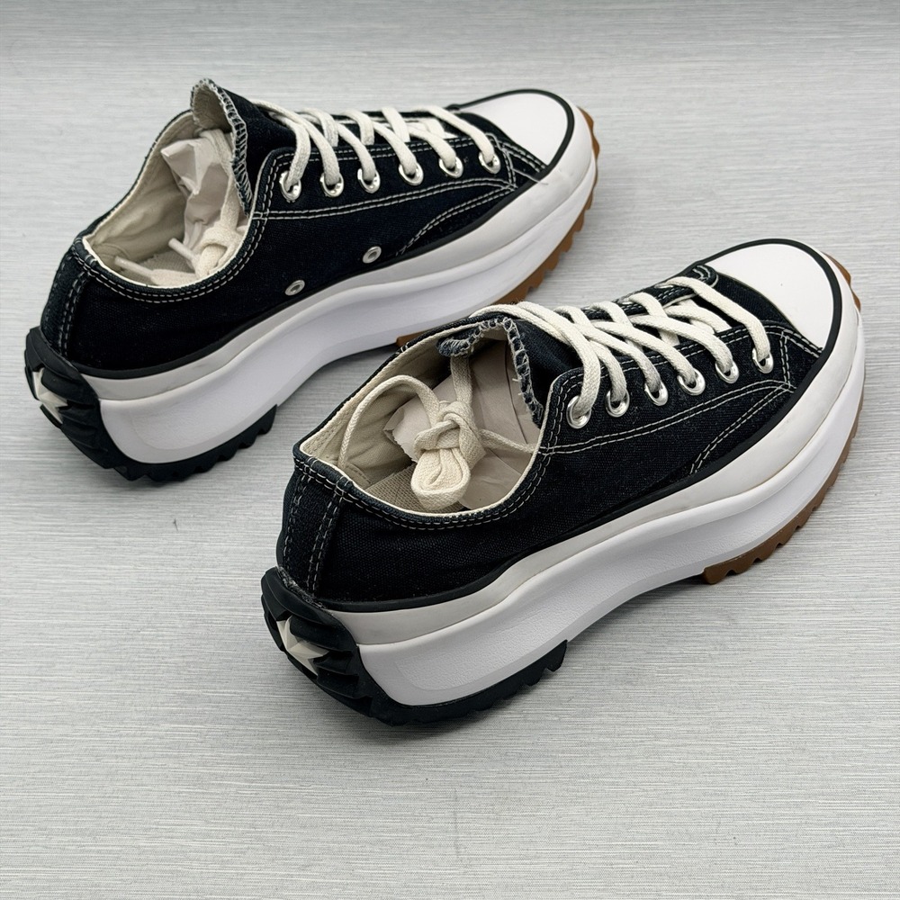 Converse Run Star Hike Women's 9 Black White Platform Low Top Sneakers Chucks - Picture 11 of 11